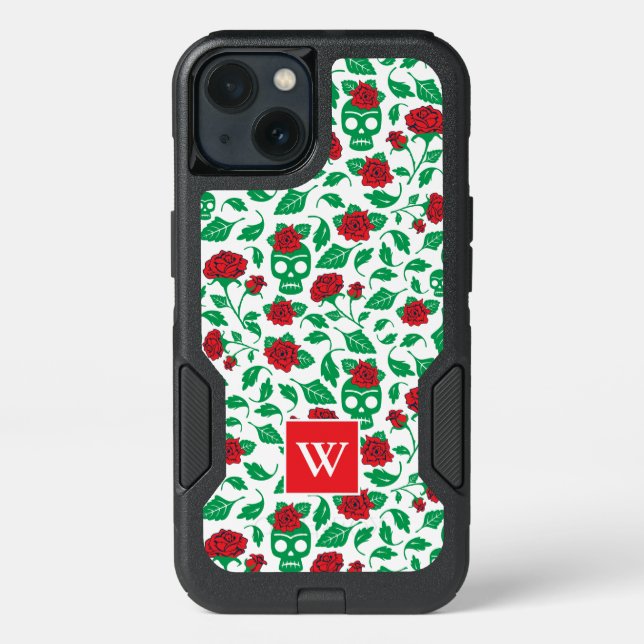 Frida Kahlo | Skulls & Roses Otterbox iPhone Case (Back)