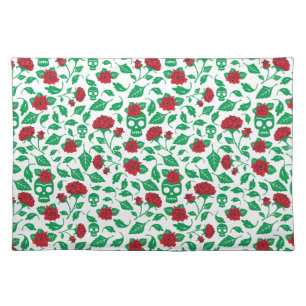 Frida Kahlo Skulls & Roses Placemat