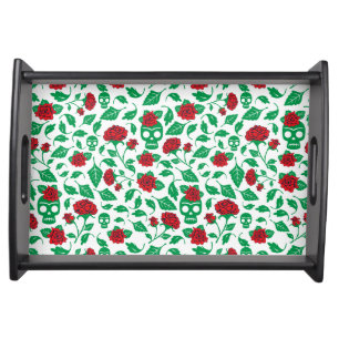 Frida Kahlo Skulls & Roses Serving Tray