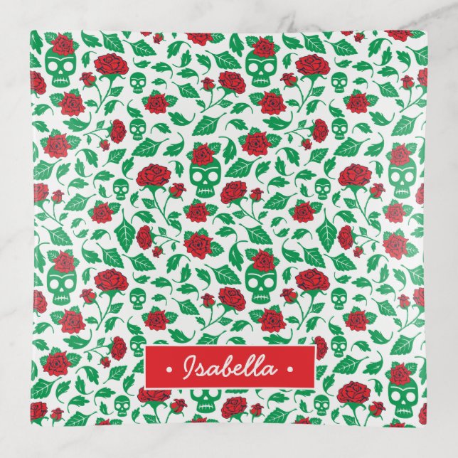 Frida Kahlo | Skulls & Roses Trinket Tray (Front)