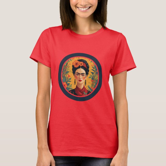 Frida Kahlo T-shirt, Frida shirt, portrait T-Shirt (Front)