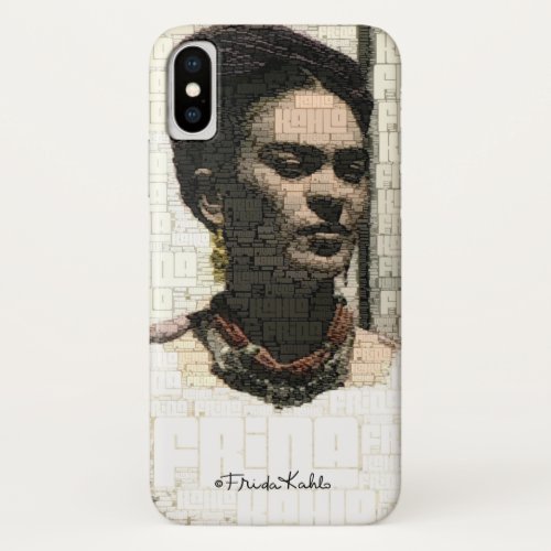 Frida Kahlo Textile Portrait iPhone X Case