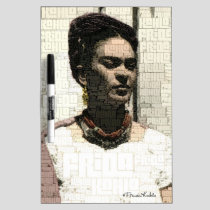 Frida Kahlo Textile Portrait Dry-Erase Board