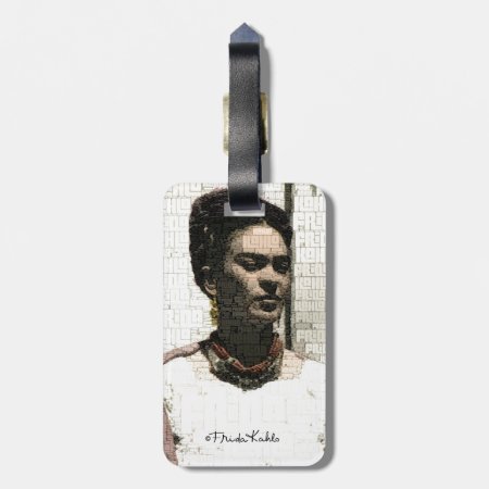 Frida Kahlo Textile Portrait Luggage Tag