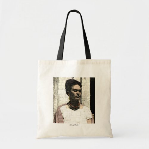 Frida Kahlo Textile Portrait Tote Bag