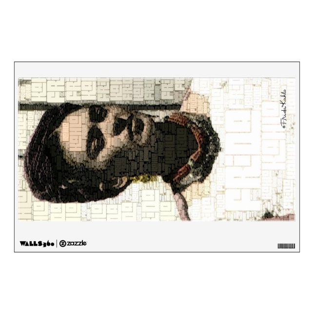 Frida Kahlo Textile Portrait Wall Decal (Front)