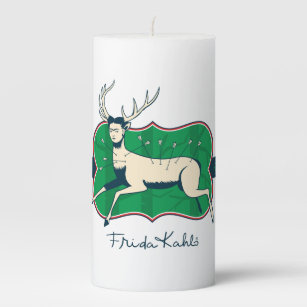 Frida Kahlo   The Wounded Deer Pillar Candle
