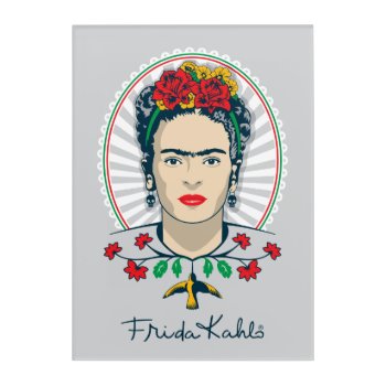 Frida Kahlo | Vintage Floral Acrylic Print by fridakahlo at Zazzle