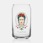 Frida Kahlo | Vintage Floral Can Glass