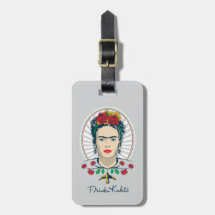 Frida Kahlo Vintage Floral Luggage Tag