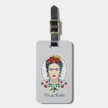 Frida Kahlo | Vintage Floral Luggage Tag