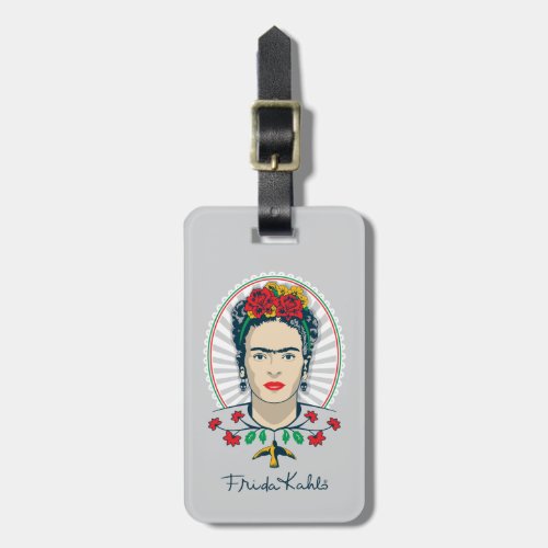 Frida Kahlo  Vintage Floral Luggage Tag