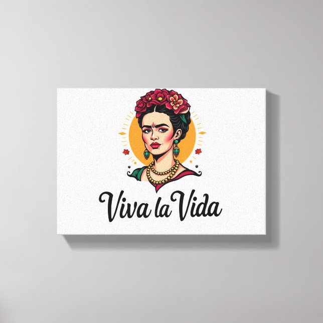 Frida Kahlo Viva la Vida Canvas Print (Front)