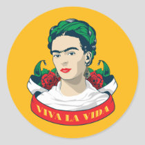 Frida Kahlo | Viva la Vida Classic Round Sticker