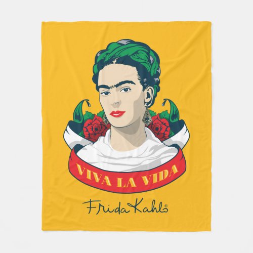 Frida Kahlo  Viva la Vida Fleece Blanket