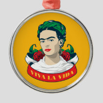 Frida Kahlo | Viva la Vida Metal Ornament