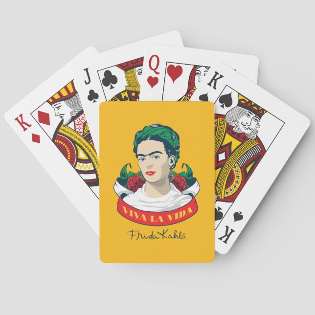 Frida Kahlo | Viva la Vida Poker Cards (Back)