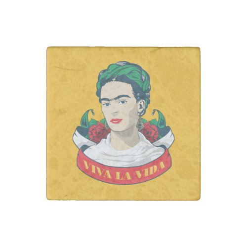 Frida Kahlo  Viva la Vida Stone Magnet