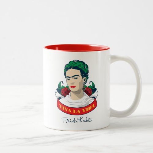 Frida Kahlo  Viva la Vida Two_Tone Coffee Mug