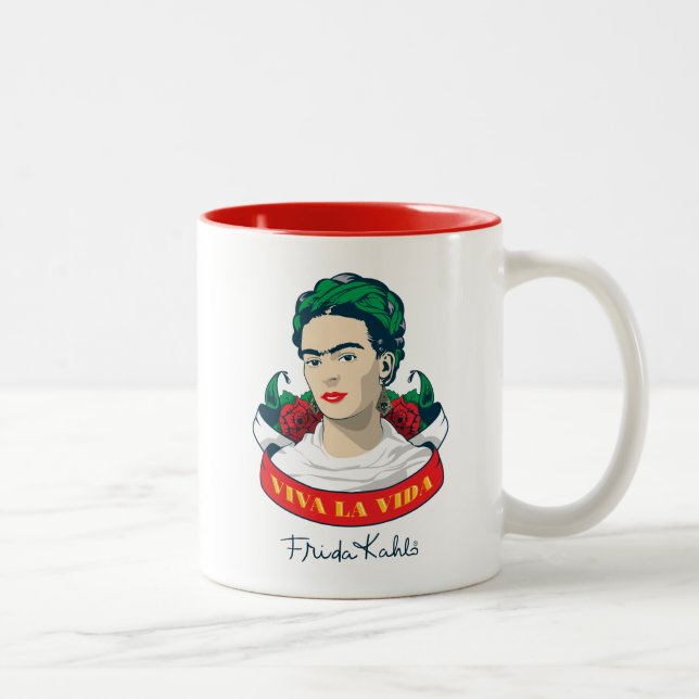 Frida Kahlo | Viva la Vida Two-Tone Coffee Mug (Right)