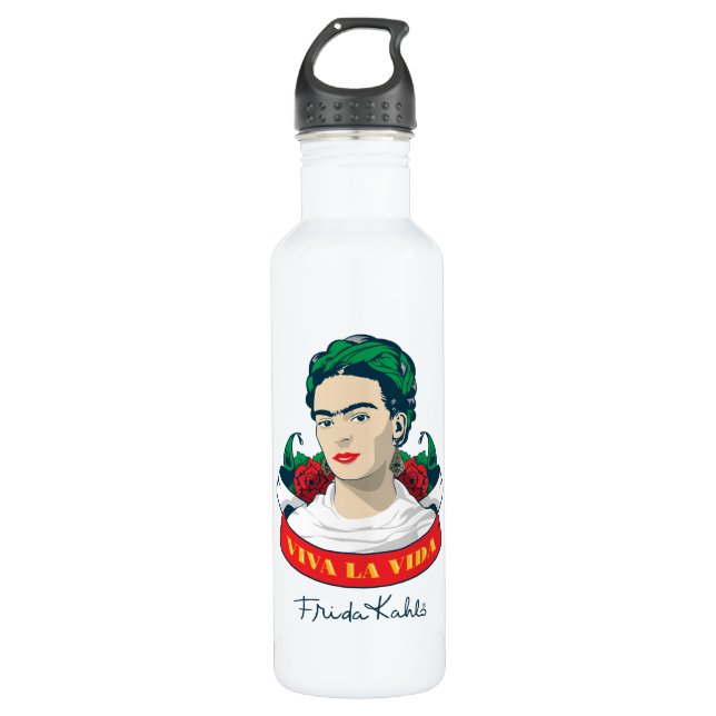 Frida Kahlo | Viva la Vida Water Bottle (Front)