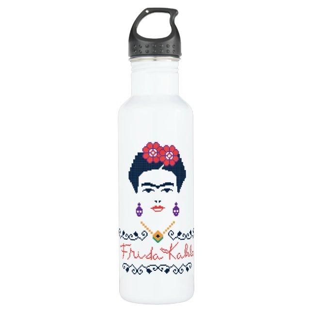 Frida Kahlo | Viva Mexico Stainless Steel Water Bottle (Front)