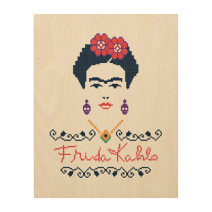 Frida Kahlo Viva Mexico Wood Wall Decor