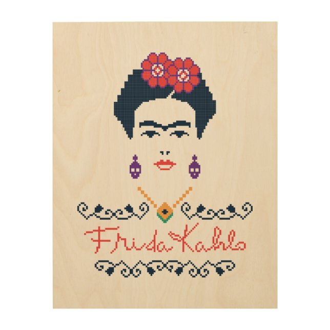 Frida Kahlo | Viva Mexico Wood Wall Decor (Front)