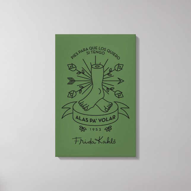 Frida Kahlo | Wings to Fly Canvas Print (Front)