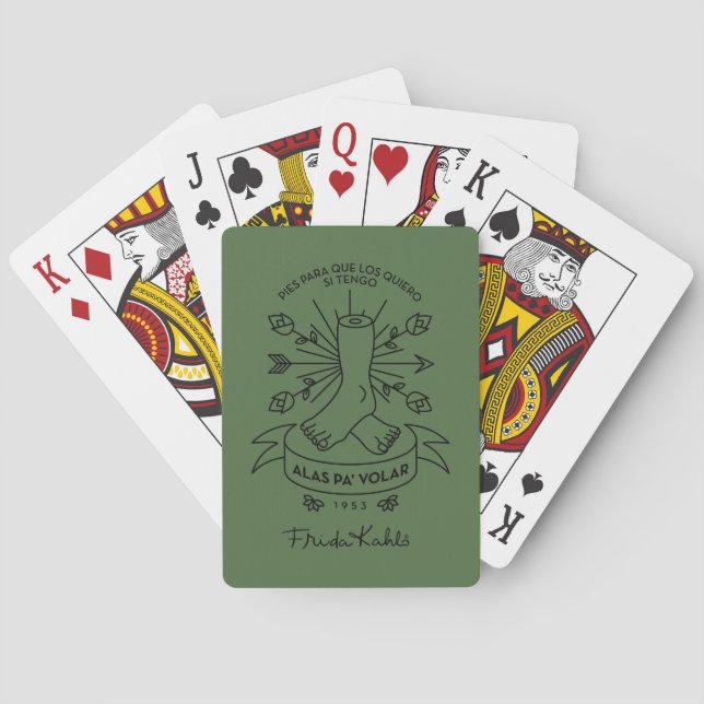 Frida Kahlo | Wings to Fly Poker Cards (Back)