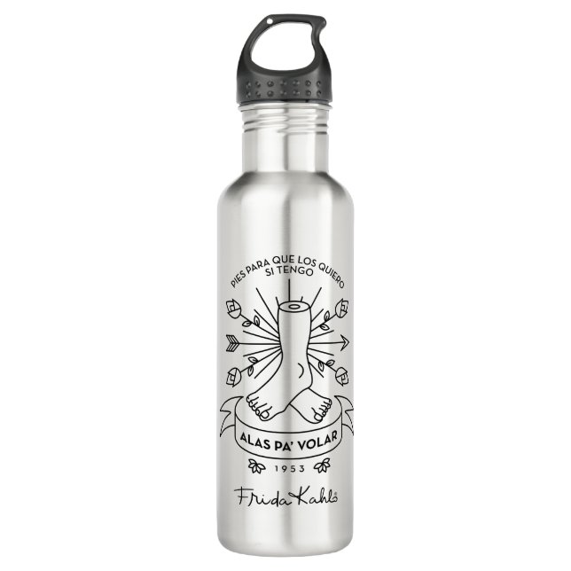 Frida Kahlo | Wings to Fly Water Bottle (Front)