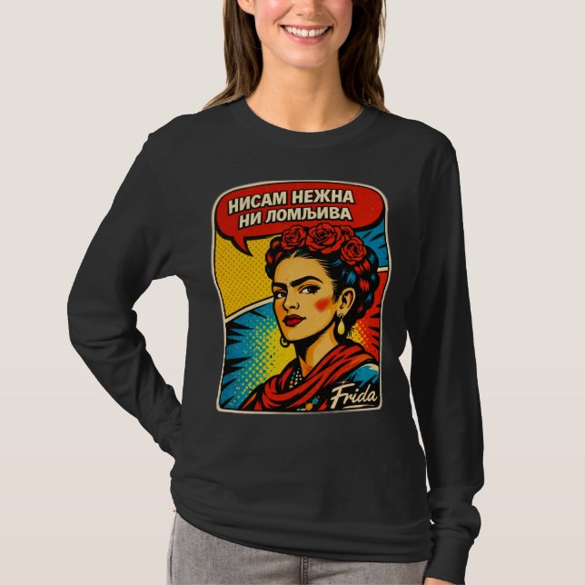 Frida long sleeve Woman T-Shirt (Front)