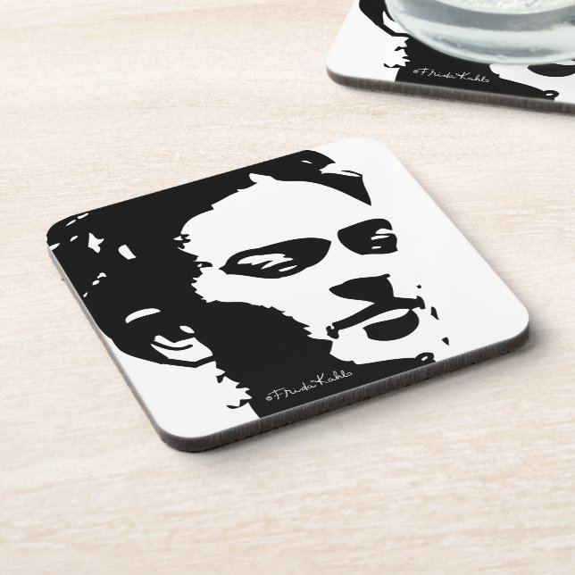 Frida Shadow Portrait Beverage Coaster (Left Side)