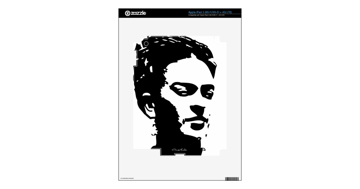 Frida Shadow Portrait Decal For Ipad 3 Zazzle Com