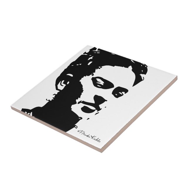 Frida Shadow Portrait Tile (Side)