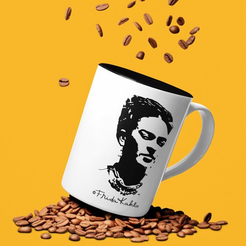 Frida Shadow Portrait Two_Tone Coffee Mug