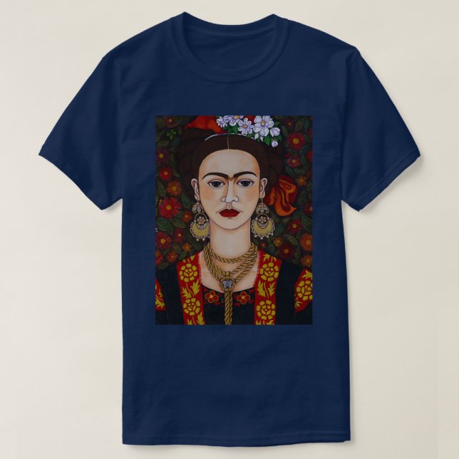 Frida with butterflies T-Shirt (Design Front)