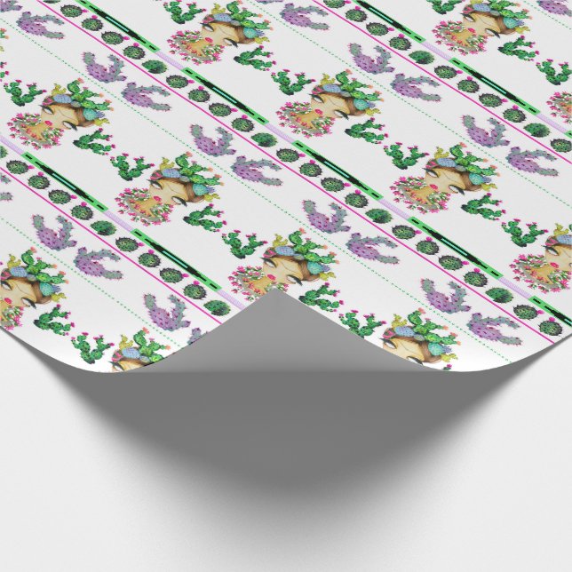 Frida x Cacti Matte Wrapping Paper, 30" x 6' Paper (Corner)