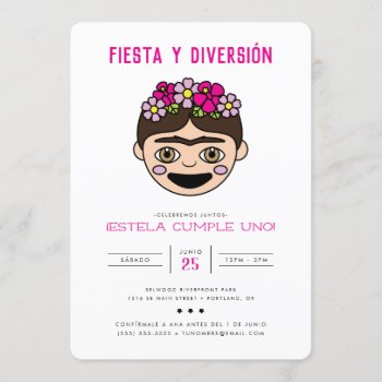 Fridamoji Fiesta Y Diversión Invitation by fridakahlo at Zazzle
