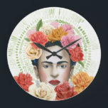 Frida's Flowers Collection Large Clock<br><div class="desc">Frida's Flowers Collection by June Erica Vess</div>