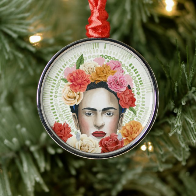 Frida's Flowers Collection Metal Ornament (Tree)