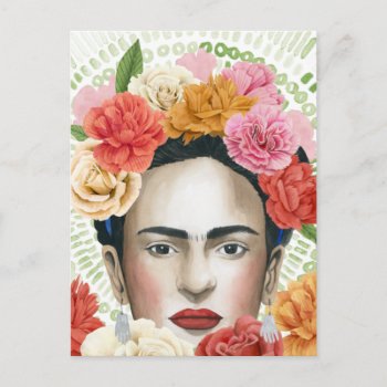 Frida's Flowers Collection Postcard by worldartgroup at Zazzle