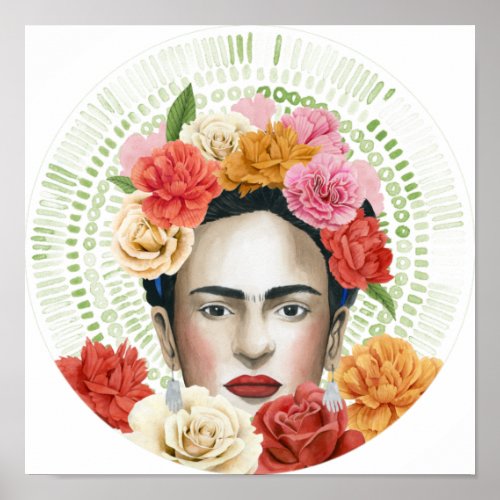 Fridas Flowers Collection Poster