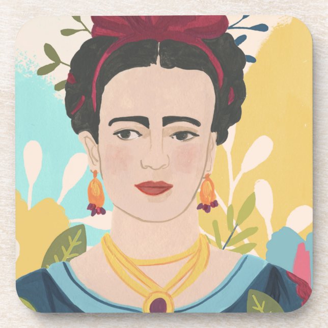 Frida's Garden Collection Beverage Coaster (Front)