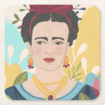 Frida's Garden Collection Square Paper Coaster<br><div class="desc">Frida's Garden Collection by June Erica Vess</div>