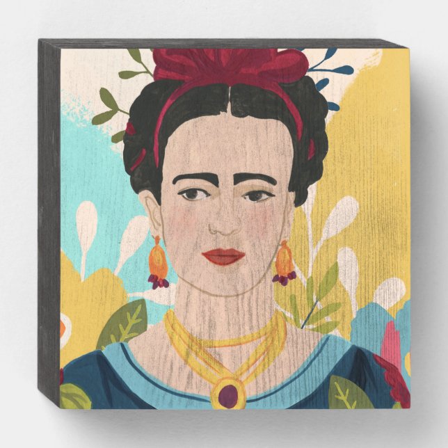 Frida's Garden Collection Wooden Box Sign (Front Horizontal)