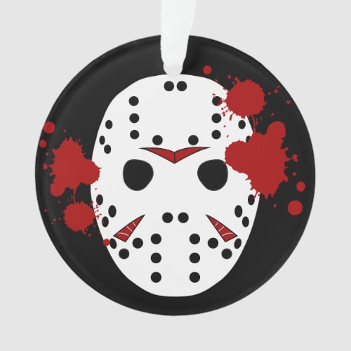 Friday 13th Halloween Mask Blood Spattered Ornament