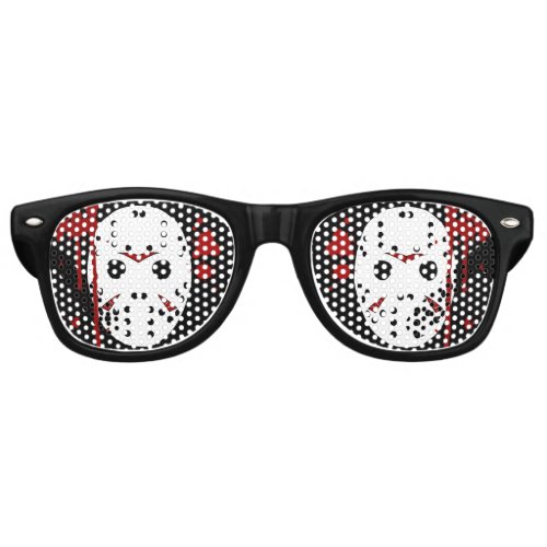 Friday 13th Hockey Mask Bloody Horror Retro Sunglasses