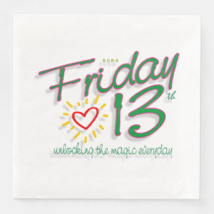 Friday 13th paper dinner napkins