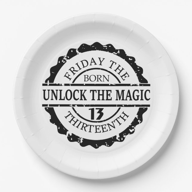 Friday 13th paper plates (Front)
